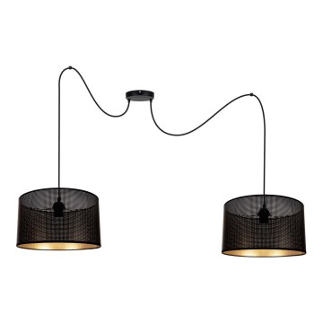 Kattokruunu johdossa ALDO 2xE27/60W/230V hämähäkki musta