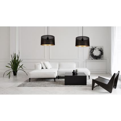 Kattokruunu johdossa ALDO 2xE27/60W/230V hämähäkki musta