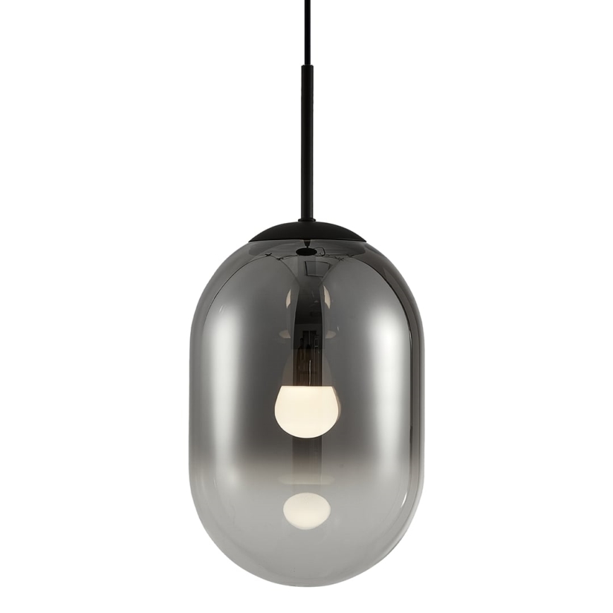Kattokruunu johdossa ALIAS 1xE14/40W/230V halkaisija 24 cm musta/harmaa