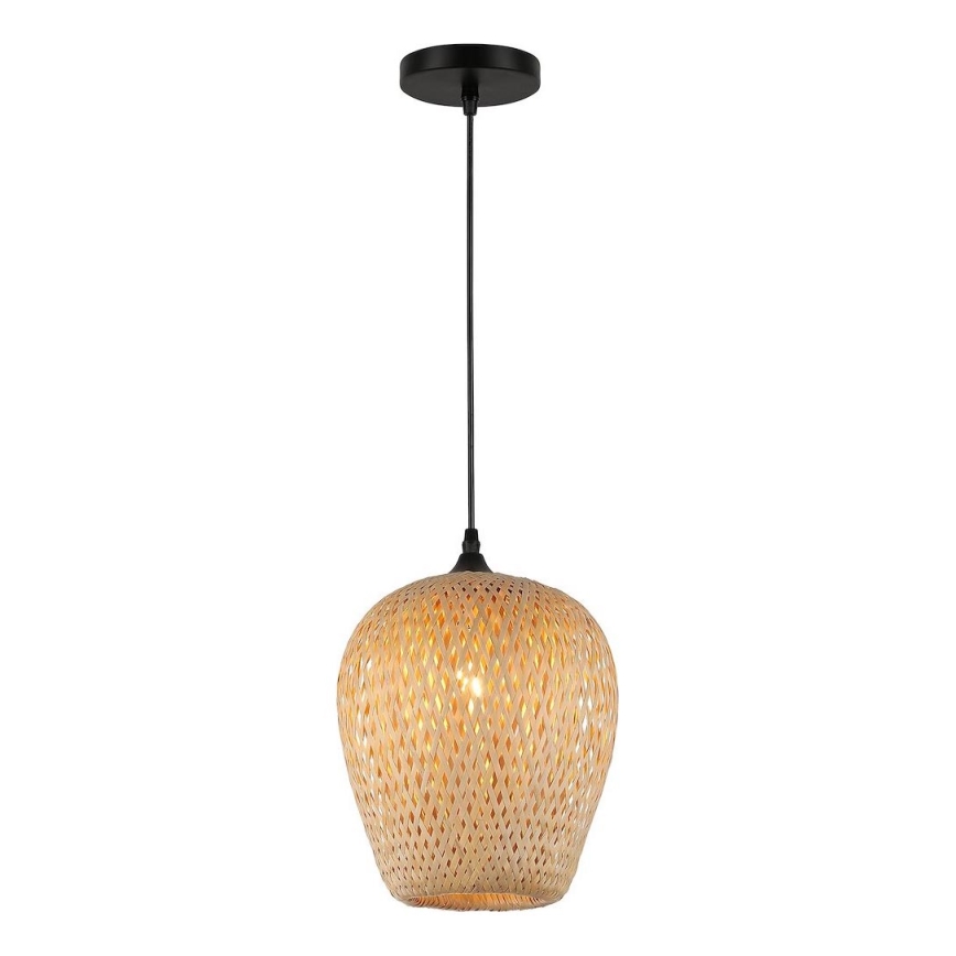 Kattokruunu johdossa ALMA 1xE27/60W/230V halkaisija 23 cm bambu