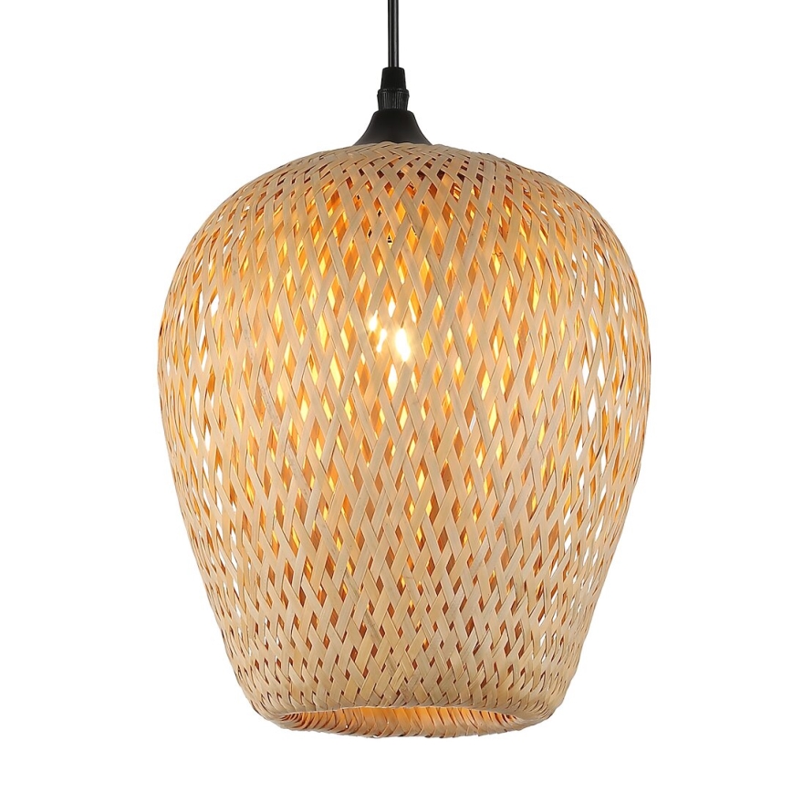 Kattokruunu johdossa ALMA 1xE27/60W/230V halkaisija 23 cm bambu