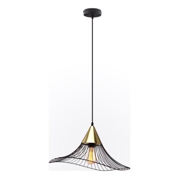 Kattokruunu johdossa ALURA 1xE27/60W/230V halkaisija 50 cm musta