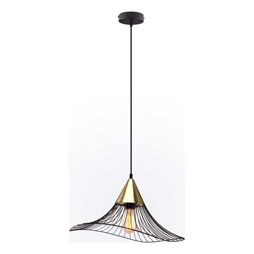 Kattokruunu johdossa ALURA 1xE27/60W/230V halkaisija 50 cm musta