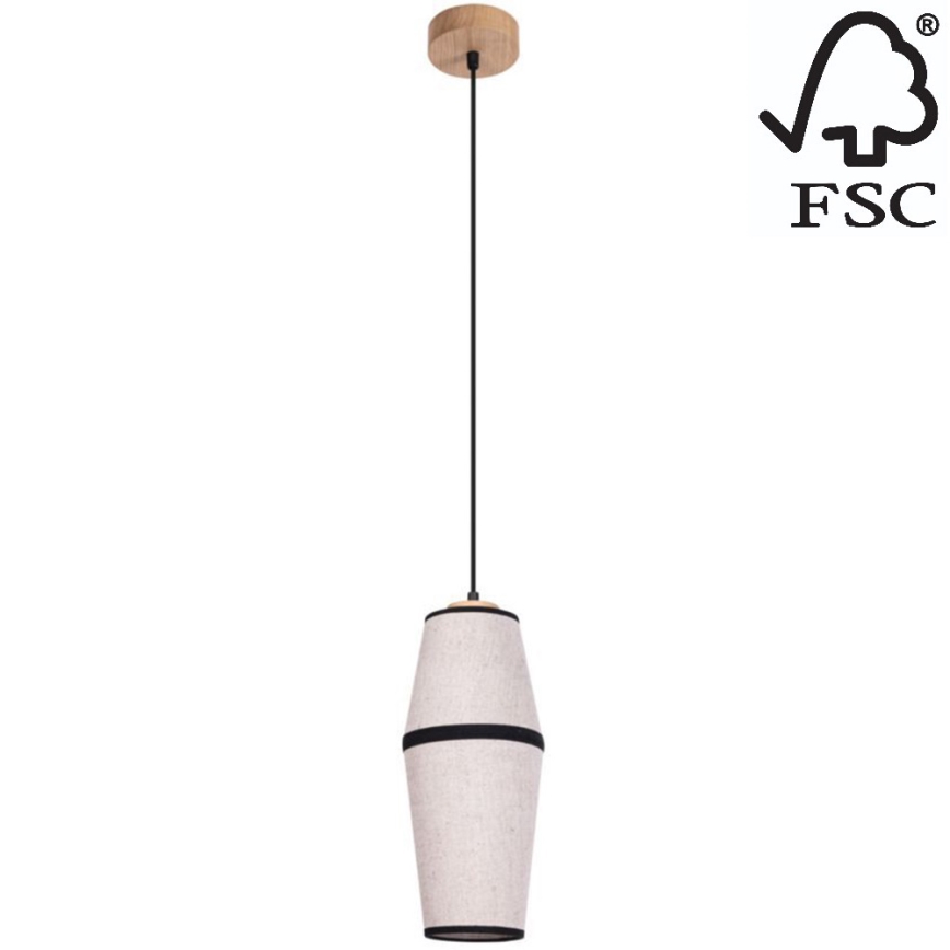 Kattokruunu johdossa AMIGO 1xE27/25W/230V tammi – FSC sertifioitu