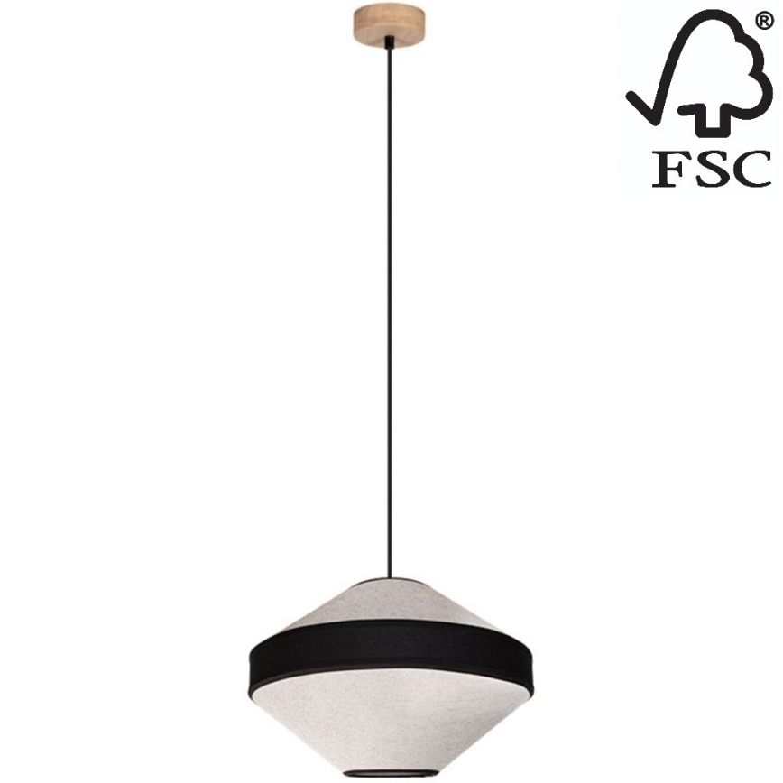 Kattokruunu johdossa AMIGO 1xE27/60W/230V tammi – FSC sertifioitu