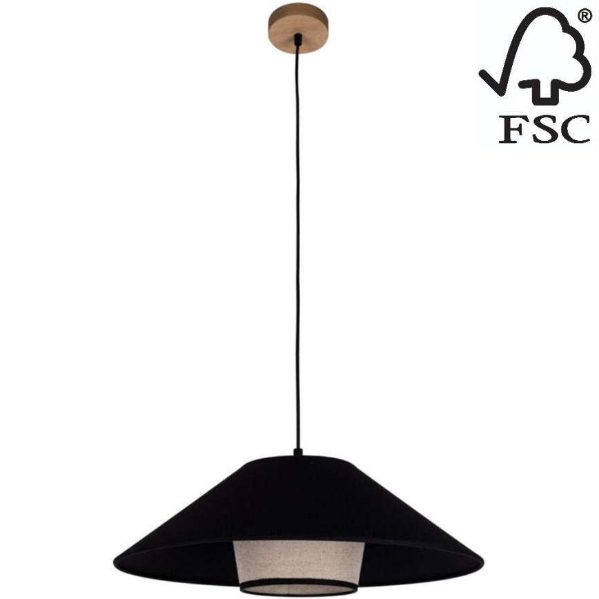 Kattokruunu johdossa AMIGO 1xE27/60W/230V tammi – FSC sertifioitu
