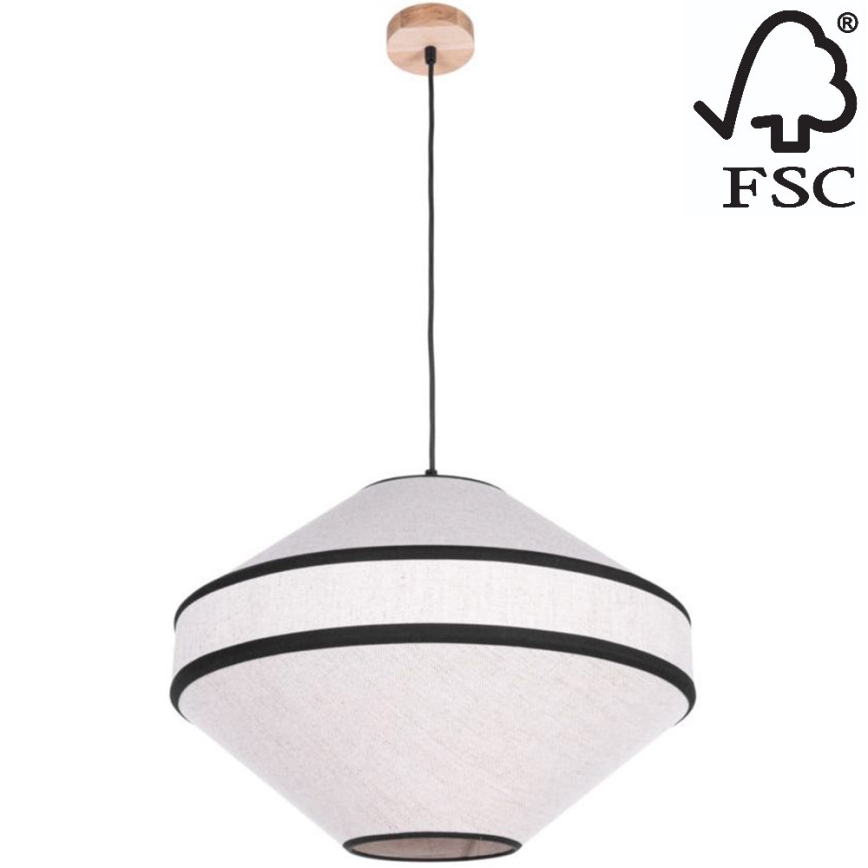 Kattokruunu johdossa AMIGO 1xE27/60W/230V tammi – FSC sertifioitu