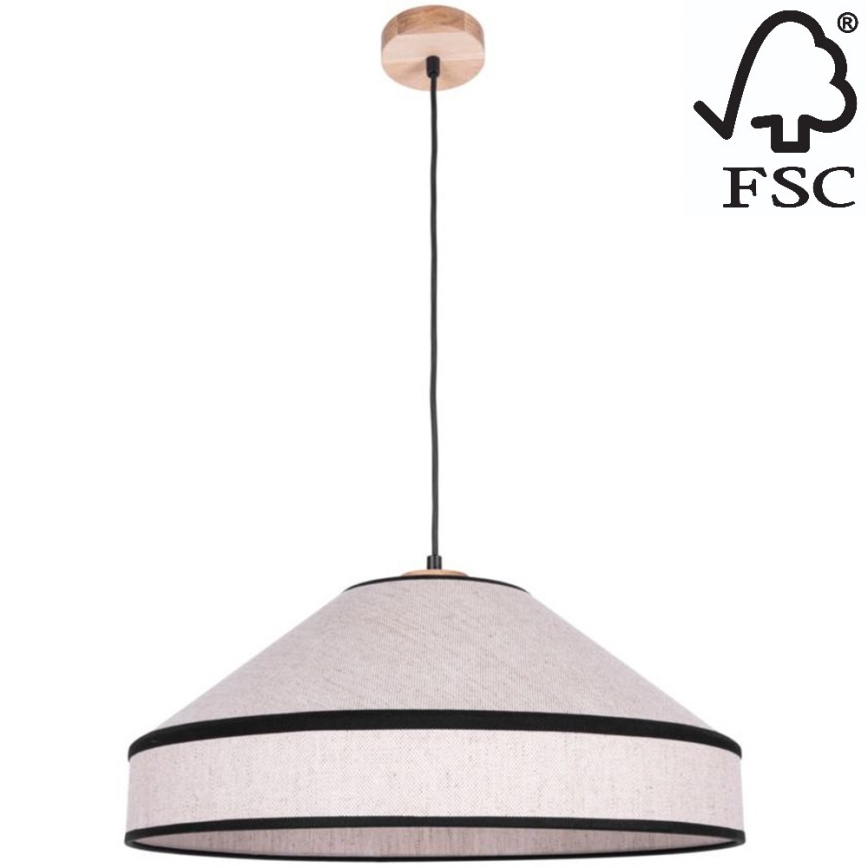 Kattokruunu johdossa AMIGO 1xE27/60W/230V tammi – FSC sertifioitu