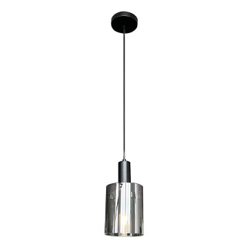 Kattokruunu johdossa ARCADIA 1xE27/60W/230V halkaisija 13 cm musta/savuinen