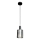 Kattokruunu johdossa ARCADIA 1xE27/60W/230V halkaisija 13 cm musta/savuinen
