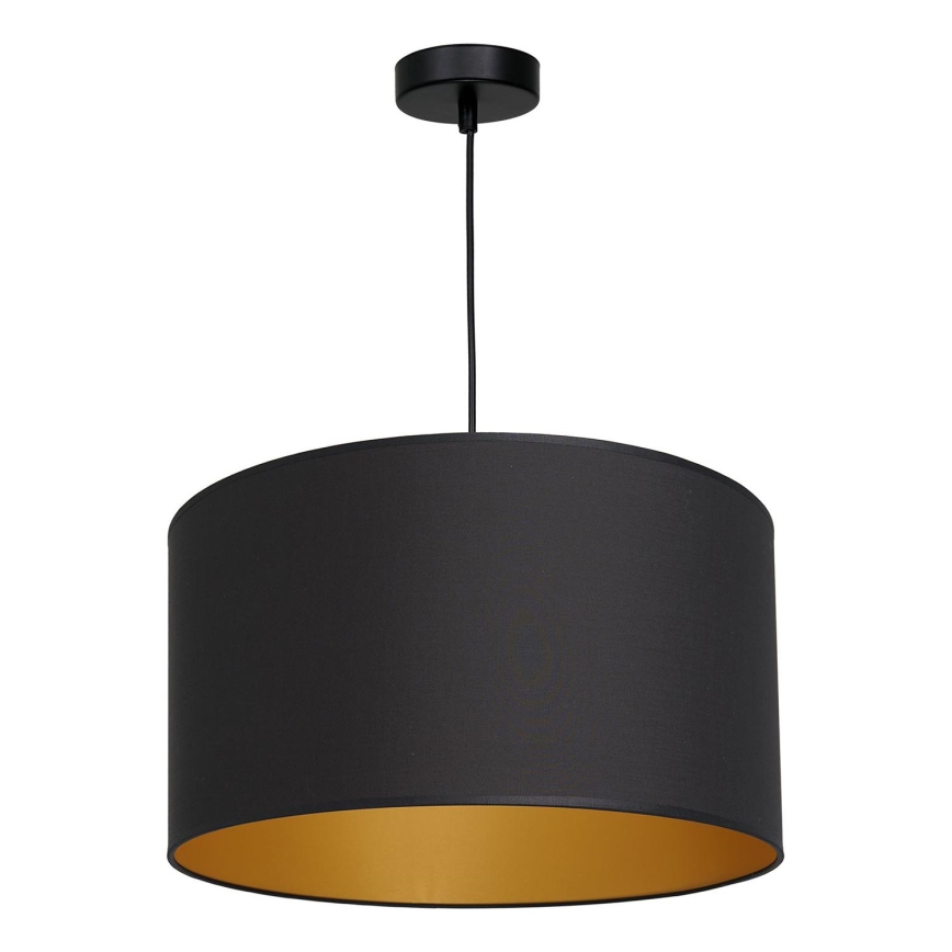 Kattokruunu johdossa ARDEN 1xE27/60W/230V d. 40 cm musta/kulta