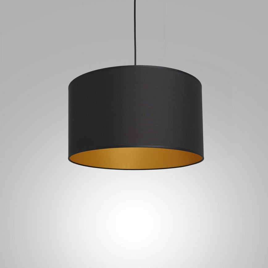 Kattokruunu johdossa ARDEN 1xE27/60W/230V d. 40 cm musta/kulta