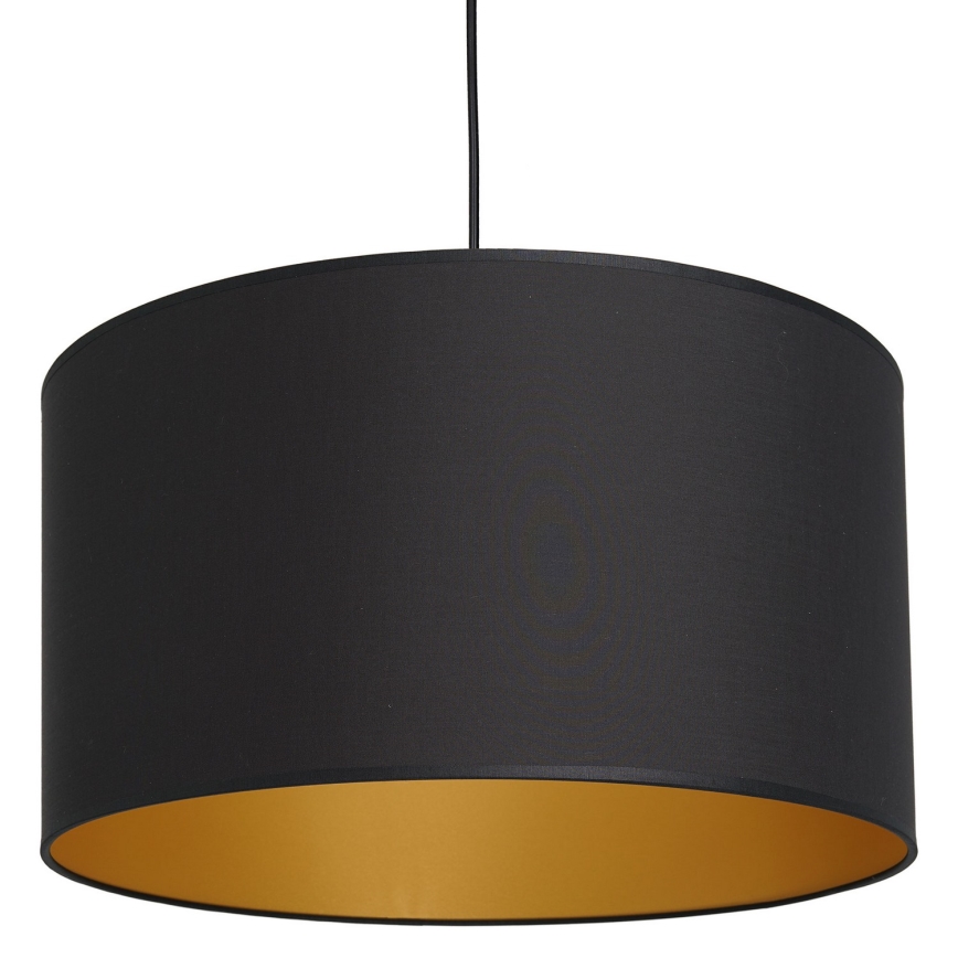 Kattokruunu johdossa ARDEN 1xE27/60W/230V d. 40 cm musta/kulta