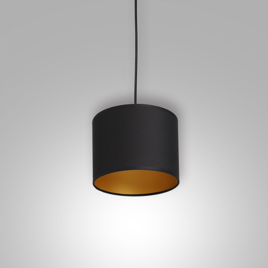 Kattokruunu johdossa ARDEN 1xE27/60W/230V halkaisija 18 cm musta/kultainen