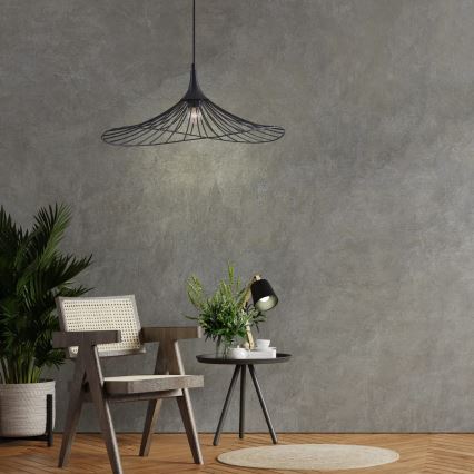 Kattokruunu johdossa ARIELLE 1xE27/20W/230V halkaisija 50 cm musta