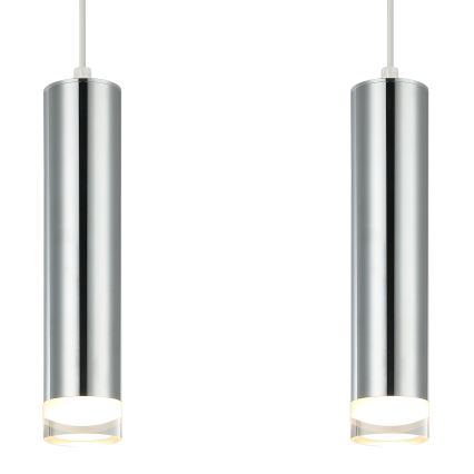 Kattokruunu johdossa ARMIN 2xGU10/10W/230V kiiltävä kromi