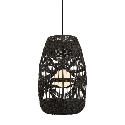 Kattokruunu johdossa ARONA 1xG9/9W/230V halkaisija 25 cm rottinki/musta