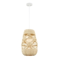 Kattokruunu johdossa ARONA 1xG9/9W/230V halkaisija 25 cm rottinki/beige
