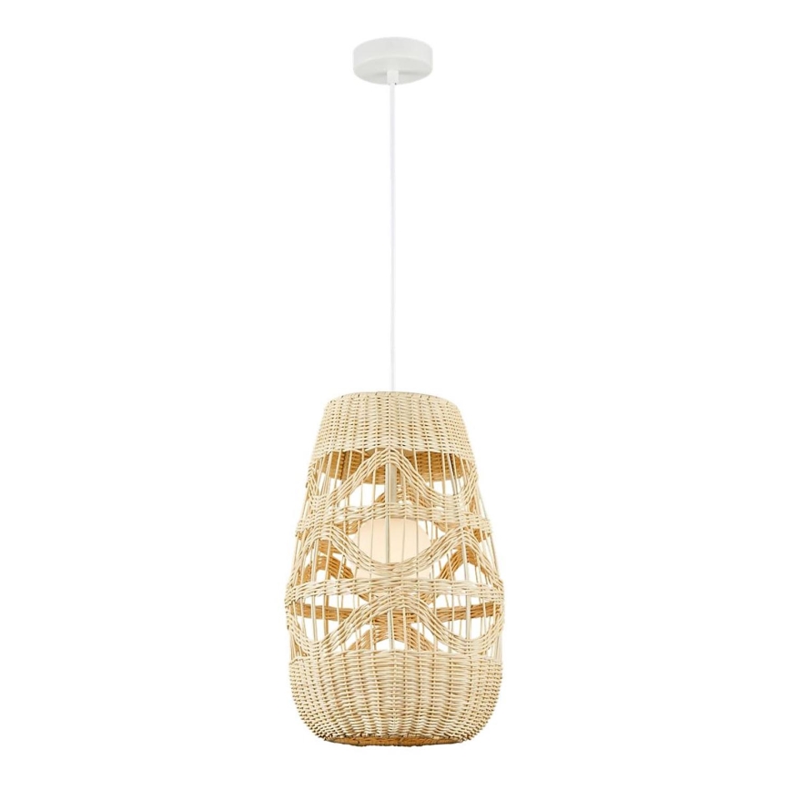 Kattokruunu johdossa ARONA 1xG9/9W/230V halkaisija 25 cm rottinki/beige