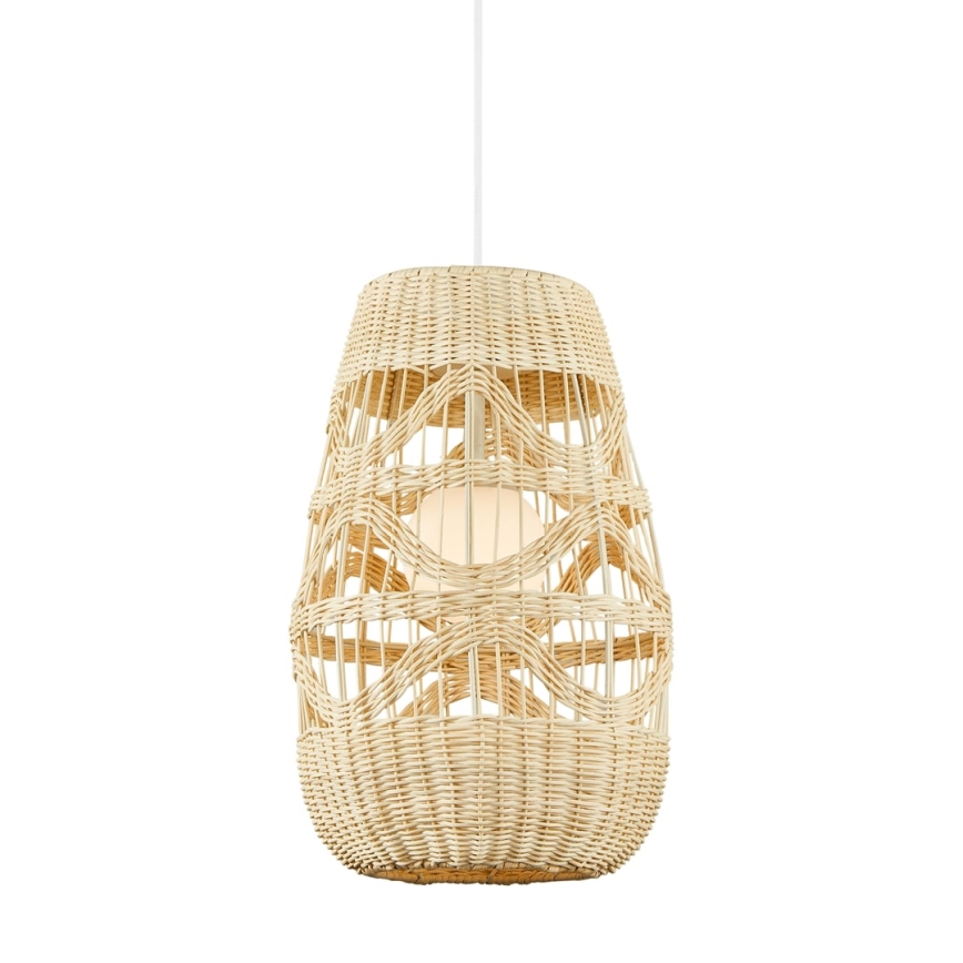 Kattokruunu johdossa ARONA 1xG9/9W/230V halkaisija 25 cm rottinki/beige
