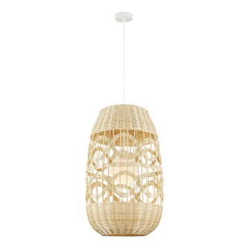 Kattokruunu johdossa ARONA 1xG9/9W/230V halkaisija 40 cm rottinki/beige