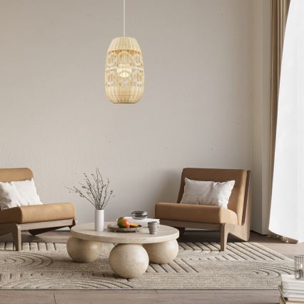 Kattokruunu johdossa ARONA 1xG9/9W/230V halkaisija 40 cm rottinki/beige