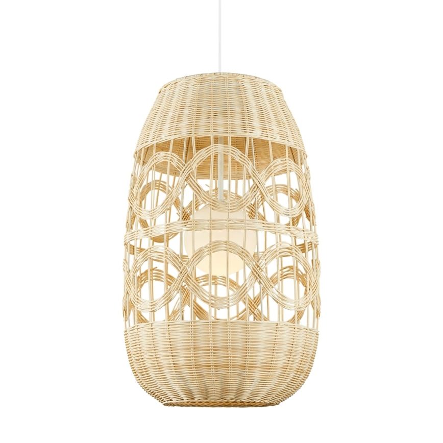 Kattokruunu johdossa ARONA 1xG9/9W/230V halkaisija 40 cm rottinki/beige