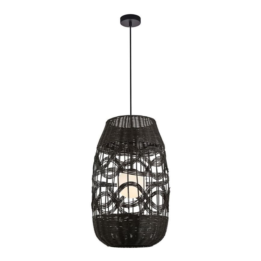 Kattokruunu johdossa ARONA 1xG9/9W/230V halkaisija 40 cm rottinki/musta