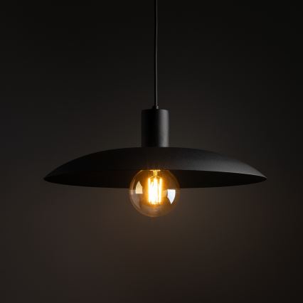 Kattokruunu johdossa ASTRA 1xE27/15W/230V halkaisija 41 cm musta