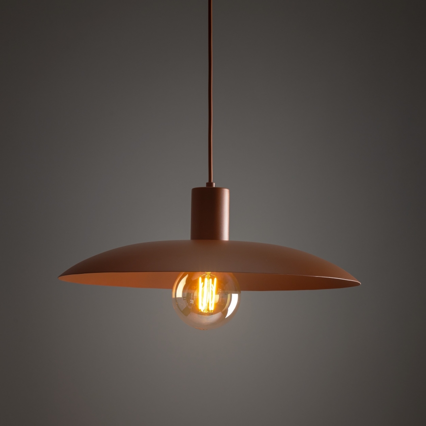 Kattokruunu johdossa ASTRA 1xE27/15W/230V halkaisija 41 cm tiili