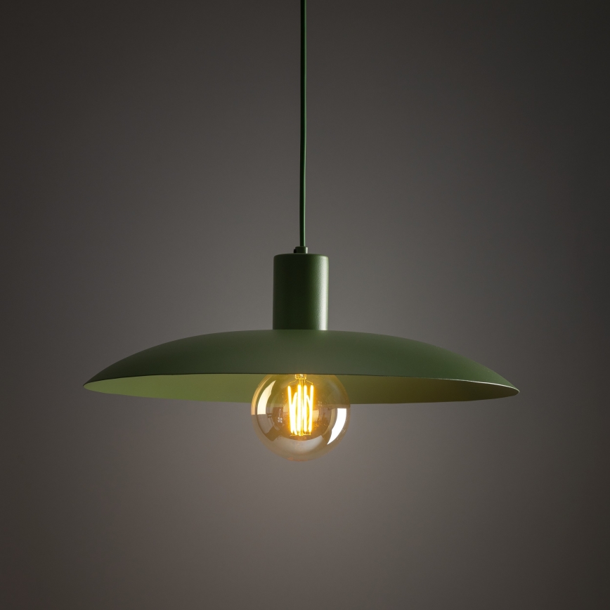 Kattokruunu johdossa ASTRA 1xE27/15W/230V halkaisija 41 cm vihreä