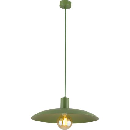Kattokruunu johdossa ASTRA 1xE27/15W/230V halkaisija 41 cm vihreä