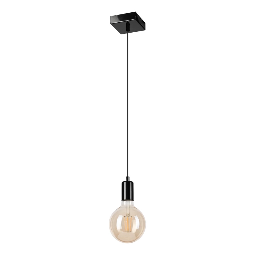 Kattokruunu johdossa ASTRID 1xE27/60W/230V kiiltävä musta