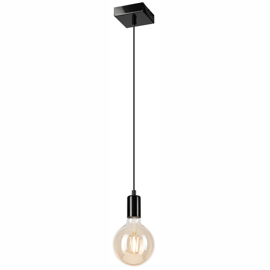 Kattokruunu johdossa ASTRID 1xE27/60W/230V kiiltävä musta