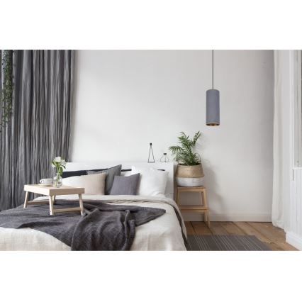 Kattokruunu johdossa AVALO 1xE27/60W/230V harmaa