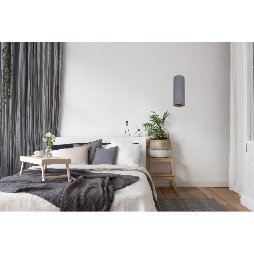 Kattokruunu johdossa AVALO 1xE27/60W/230V harmaa