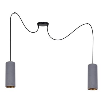 Kattokruunu johdossa AVALO 2xE27/60W/230V hämähäkki harmaa