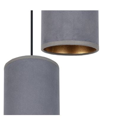 Kattokruunu johdossa AVALO 2xE27/60W/230V hämähäkki harmaa