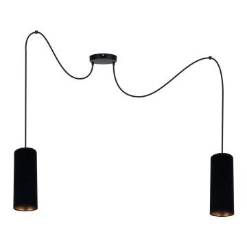 Kattokruunu johdossa AVALO 2xE27/60W/230V hämähäkki musta