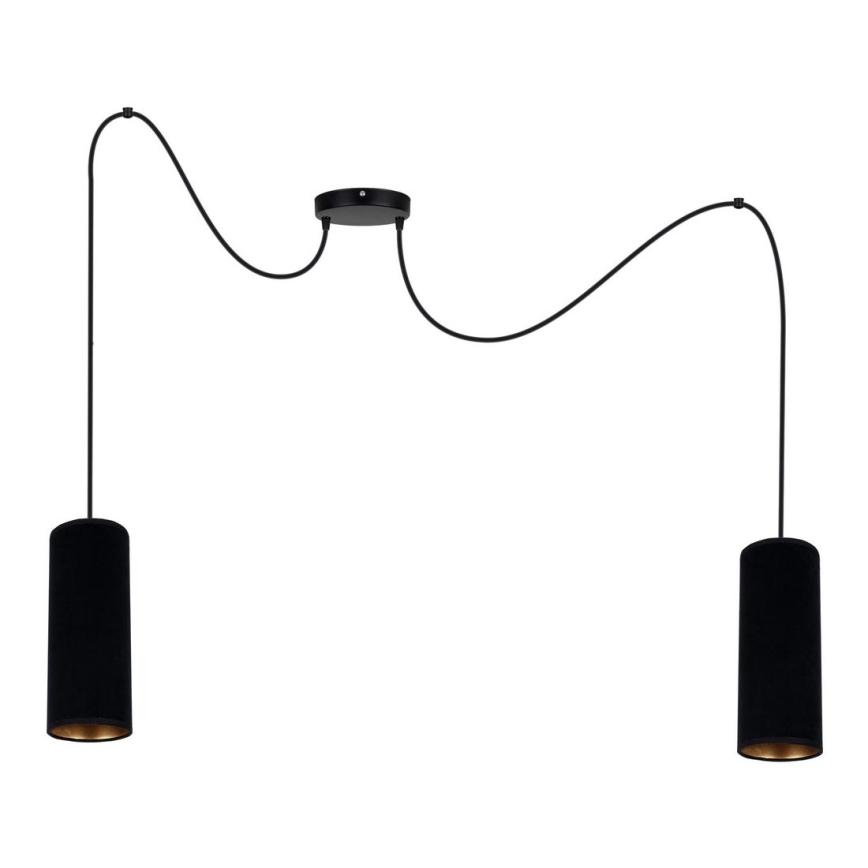 Kattokruunu johdossa AVALO 2xE27/60W/230V hämähäkki musta