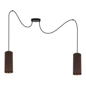 Kattokruunu johdossa AVALO 2xE27/60W/230V hämähäkki ruskea/kupari
