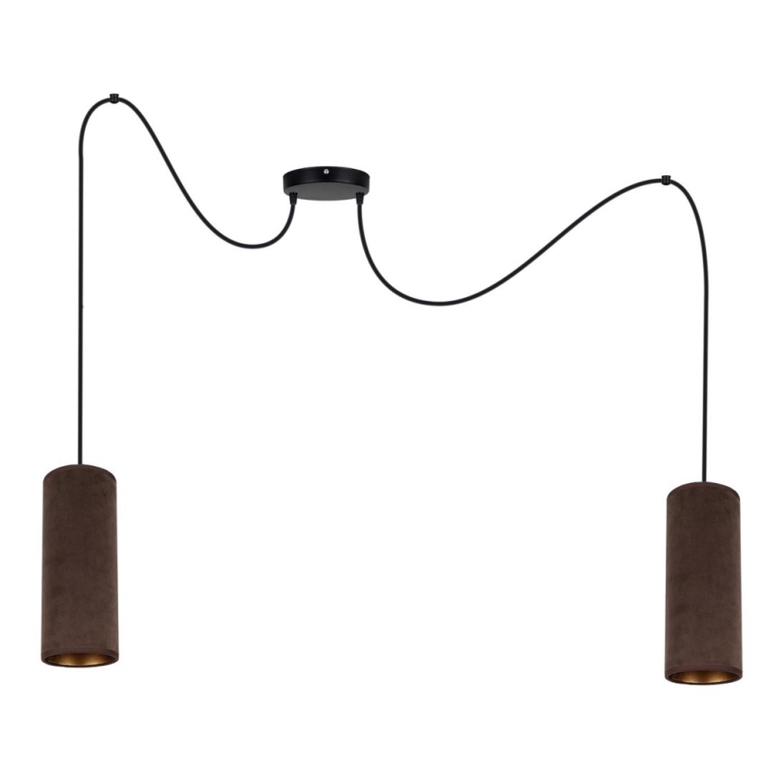 Kattokruunu johdossa AVALO 2xE27/60W/230V hämähäkki ruskea/kupari
