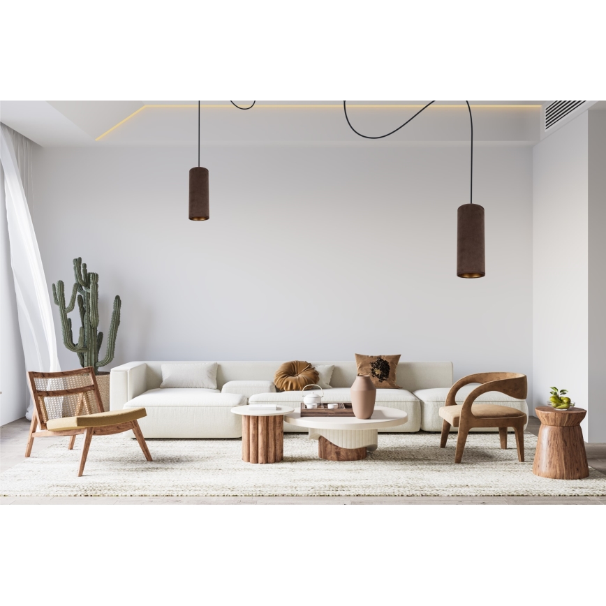Kattokruunu johdossa AVALO 2xE27/60W/230V hämähäkki ruskea/kupari