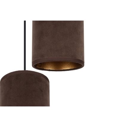 Kattokruunu johdossa AVALO 2xE27/60W/230V hämähäkki ruskea/kupari