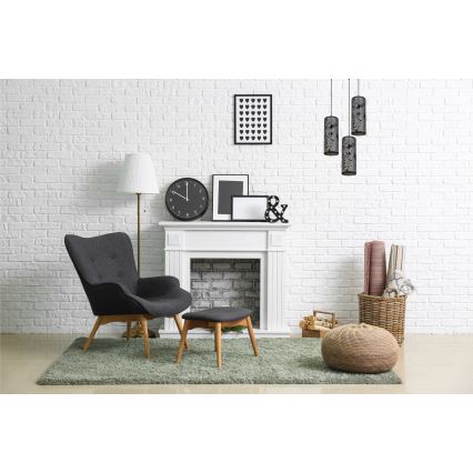 Kattokruunu johdossa AVALO 3xE27/60W/230V halkaisija 35 cm harmaa/musta