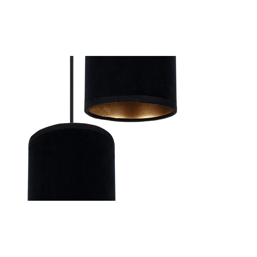Kattokruunu johdossa AVALO 3xE27/60W/230V halkaisija 35 cm musta