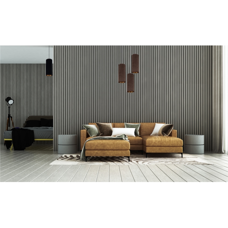 Kattokruunu johdossa AVALO 3xE27/60W/230V halkaisija 35 cm ruskea