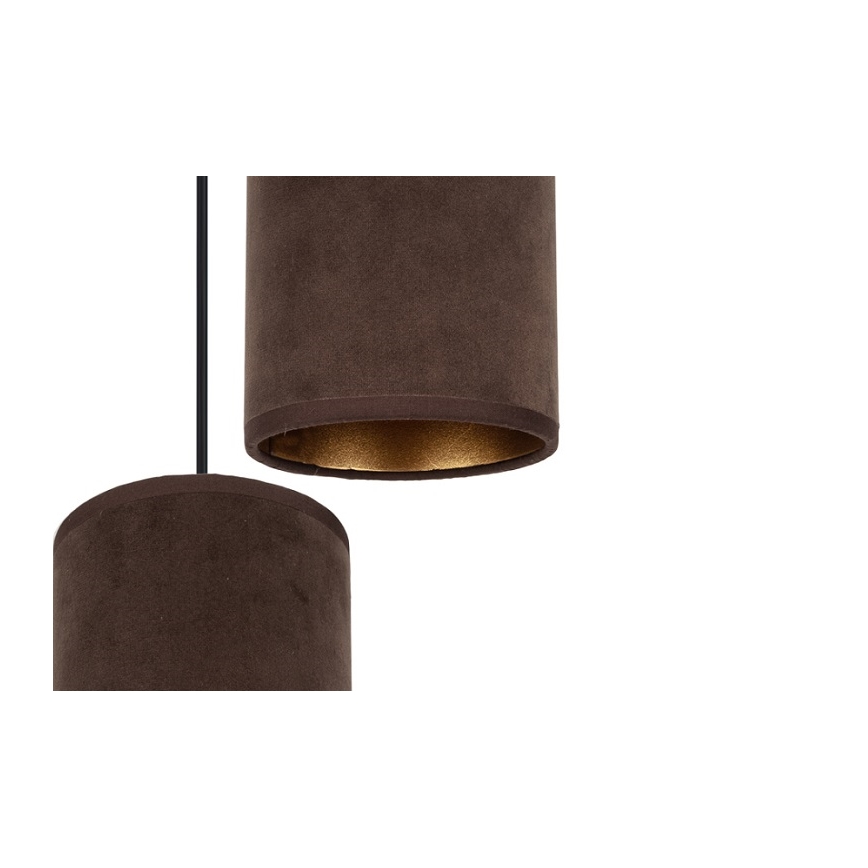 Kattokruunu johdossa AVALO 3xE27/60W/230V halkaisija 35 cm ruskea
