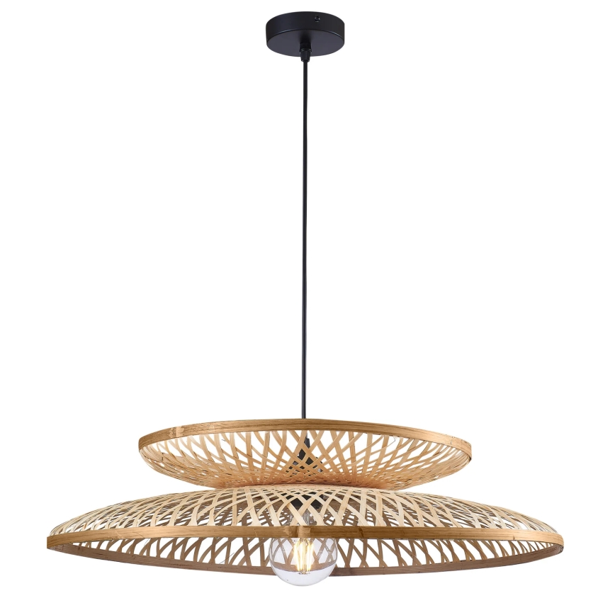 Kattokruunu johdossa BALI 1xE27/20W/230V halkaisija 60 cm bambu