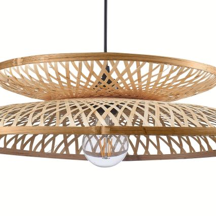 Kattokruunu johdossa BALI 1xE27/20W/230V halkaisija 60 cm bambu